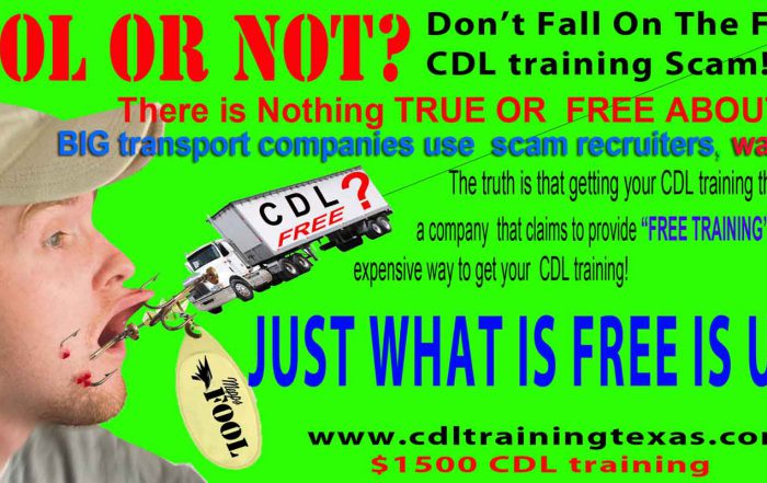 Sponsored free CDL training in Texas