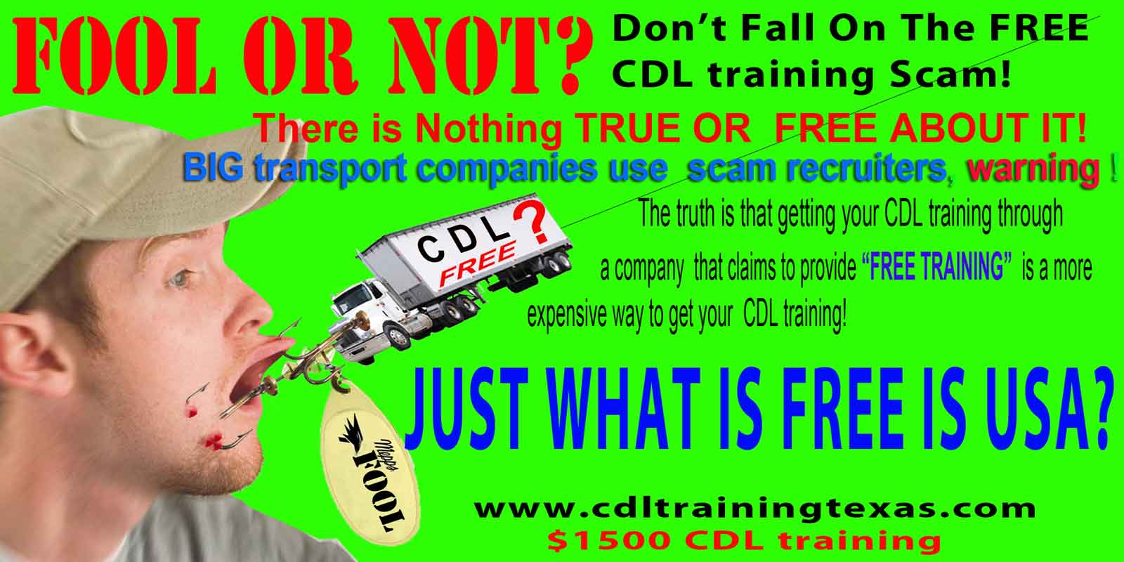 Sponsored free CDL training in Texas