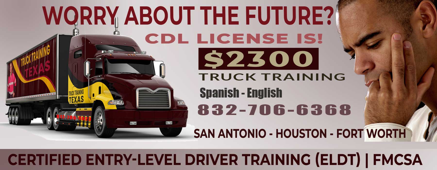 CDL School San Antonio TX, image show phone number and truck