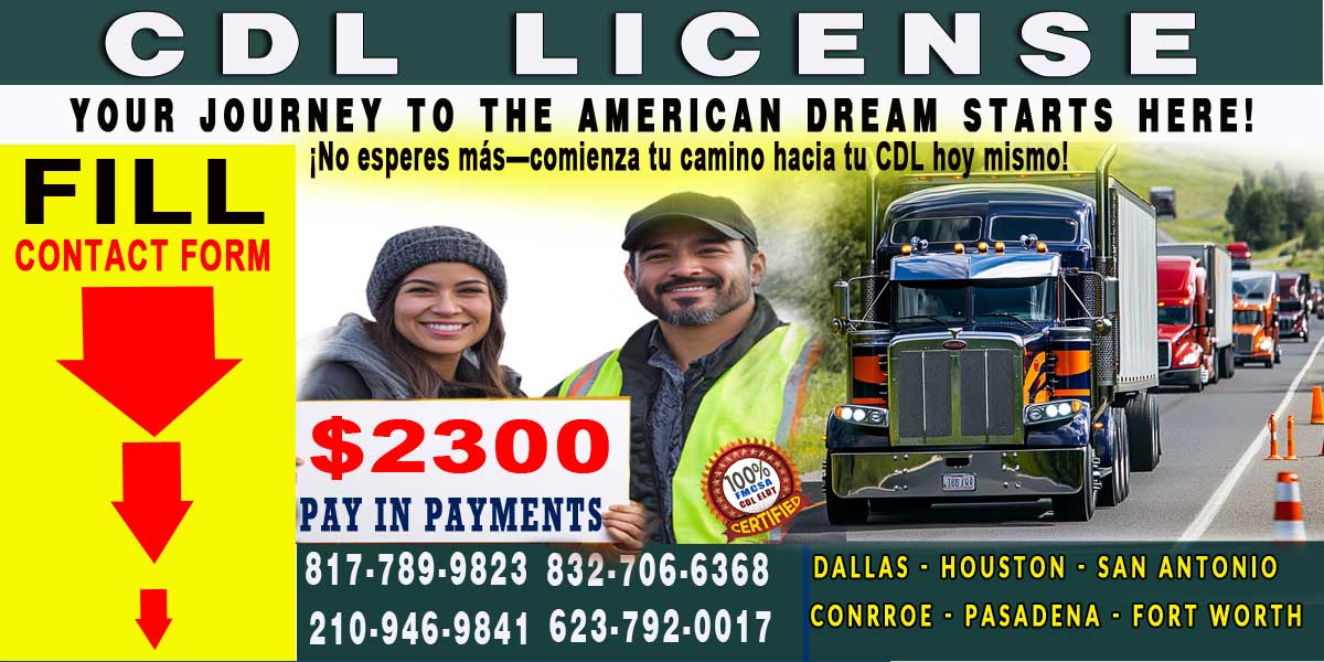 CDL School Baytown TX – FMCSA Certified CDL Training for $2300 with Payment Plans, Locations Across Texas, Full Services Included, and Motivational Guidance to Help You Succeed. Call Today!